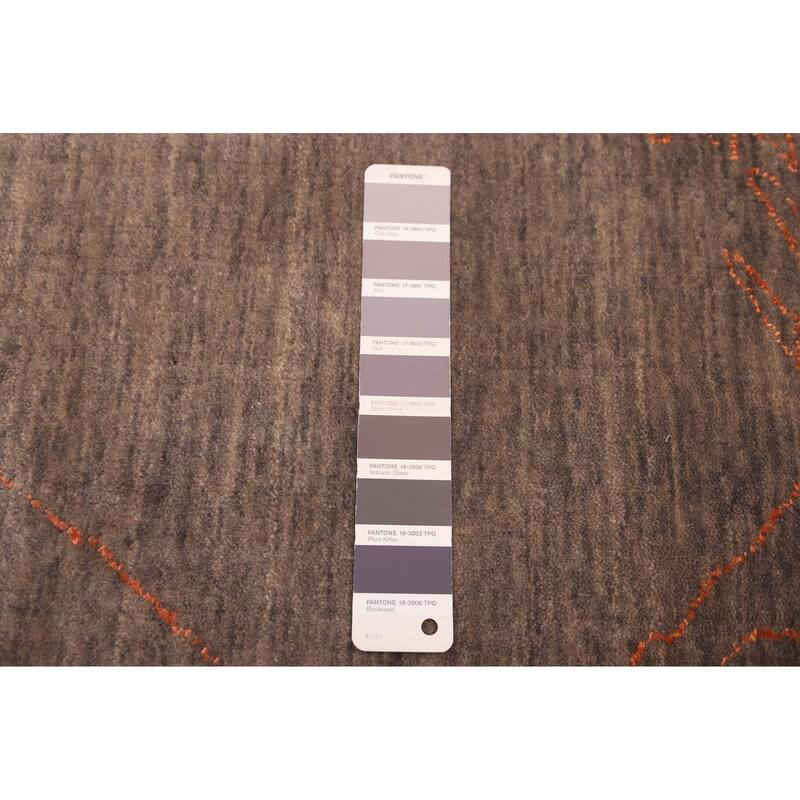 ECARPETGALLERY Hand Loomed Loreto Grey Viscose, Wool Rug - 5'4 x 7'7