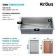 preview thumbnail 67 of 144, KRAUS Kore Workstation Undermount Stainless Steel Kitchen Sink