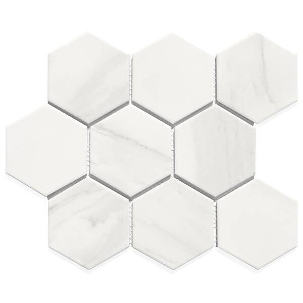 Shop Miseno Mt Whsmnt3dx Ca Monet 3 X 3 Hexagon Wall Mosaic Tile Gray Overstock 29568569