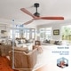 preview thumbnail 6 of 51, 60 Inch Solid Wood Ceiling Fan with Light and Remote, Reverse Functions, Integrated Light Optional