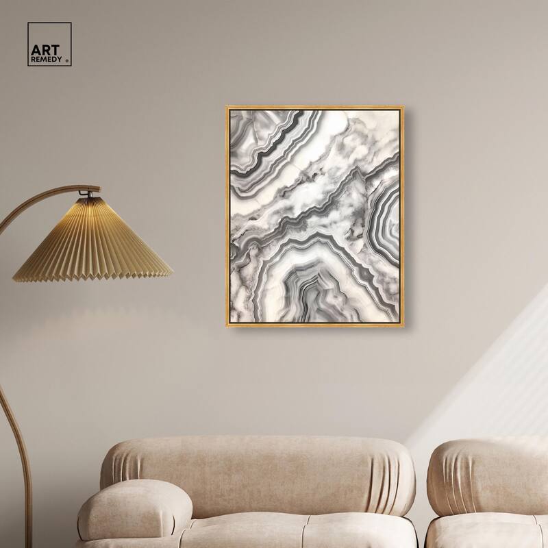 Silvered Sediment Canvas by Art Remedy