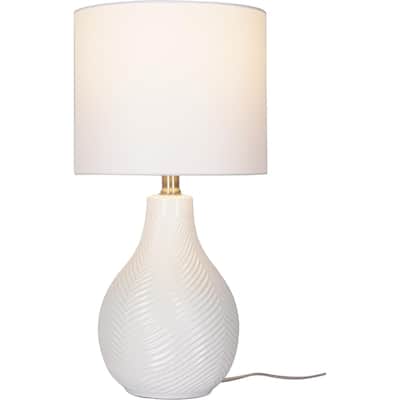 Catalina Sandrift Ceramic Table Lamp - White