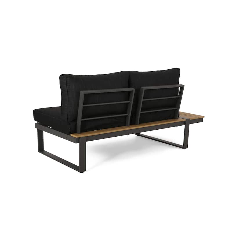 Roomfitters 5-Seater Outdoor Sofa Set, Weather-Resistant Cushioned Patio Seating, Modern Metal Frame