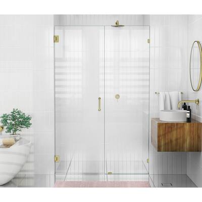 Glass Warehouse 78" x 53.75" Frameless Shower Door - Wall Hinge