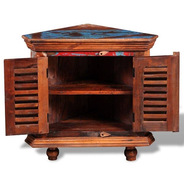 Shop Vidaxl Reclaimed Corner Cabinet Solid Wood Overstock 18965471