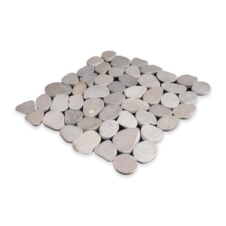 Cruz Bay Studio XS3 Sliced Pebble - 11" x 11" Pebble and Rock Floor - Tan Natural