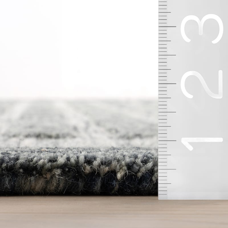 Carmeon Hamilton Caly Modern Bordered Wool Rug