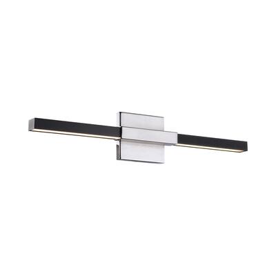 Madison LED Wall Sconce Lineare Matte Black Chrome - One Size