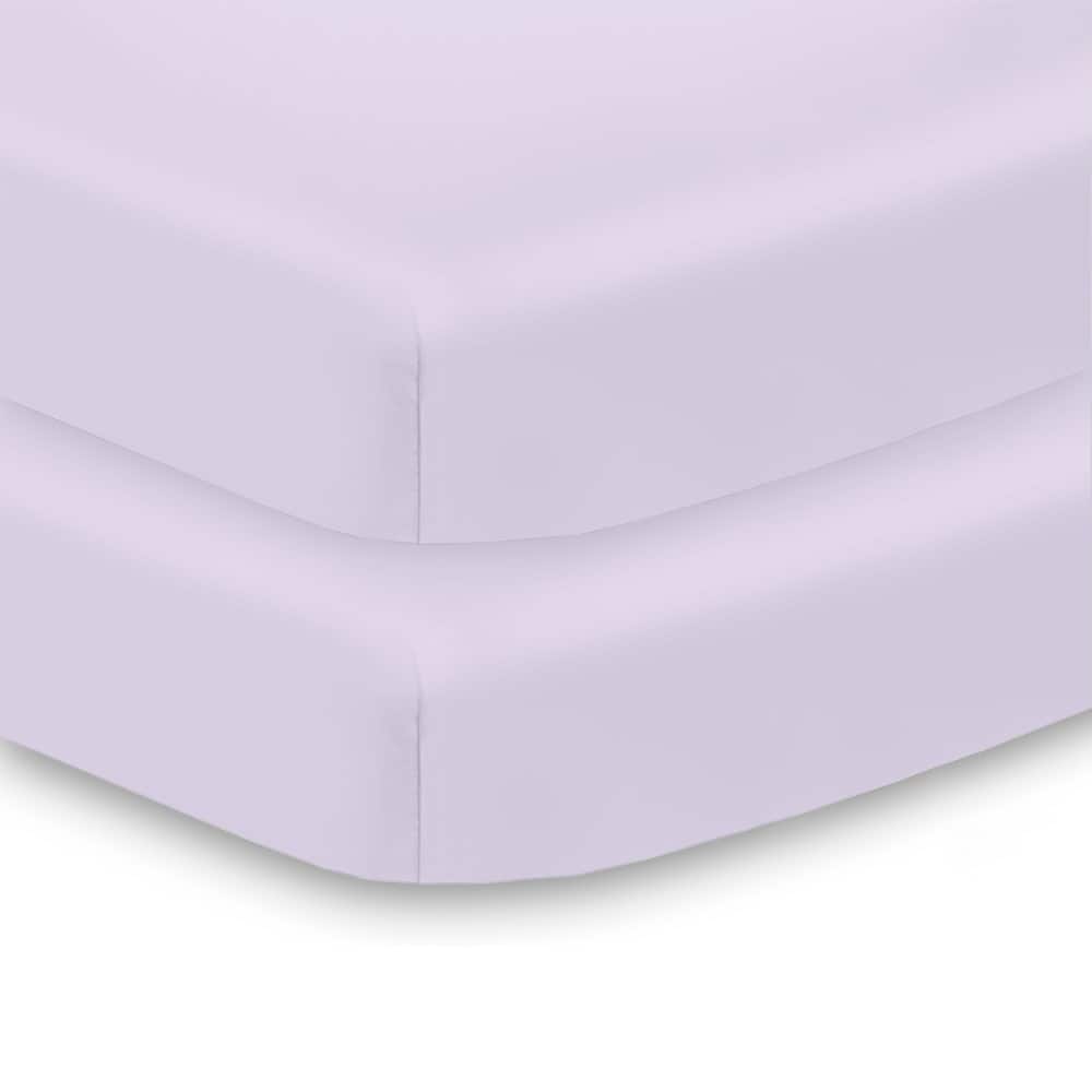 BreathableBaby All-in-One Fitted Sheet & Waterproof Cover for 38" x 24" Mini Crib Mattress (2-Pack)