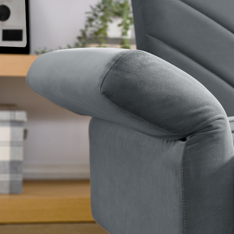 Folding Velvet Futon Sofa Bed with Adjustable Armrests for Apartments