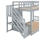 preview thumbnail 11 of 9, Twin Floor Bunk Bed with Storage Staircase - Safe & Functional