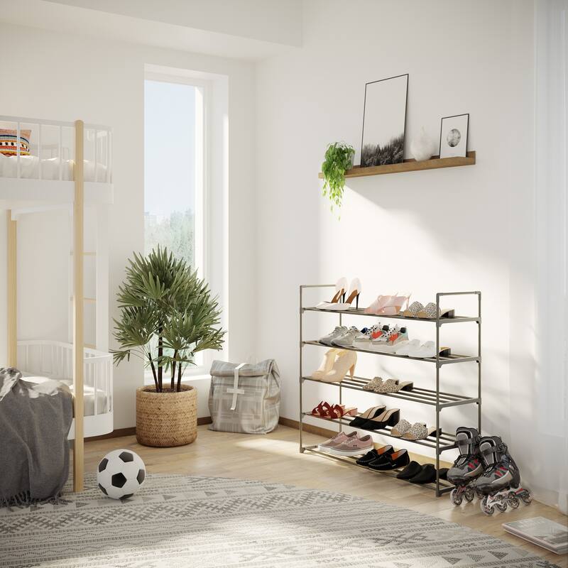 Shoe Rack – Multi -Tier Shoe Organizer by Hastings Home (Gray)