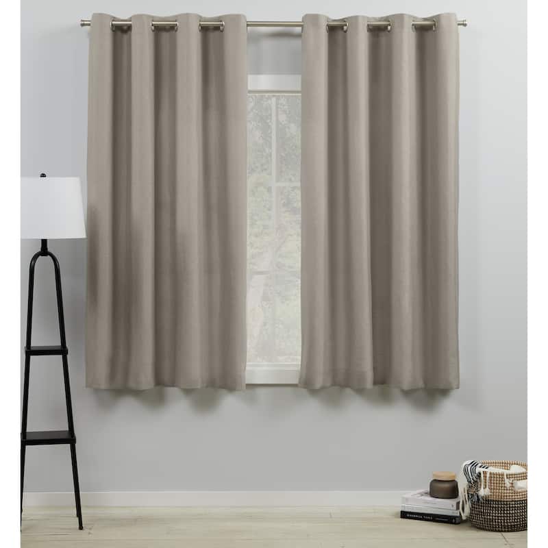 ATI Home Loha Linen Grommet Top Curtain Panel Pair - 54x63 - Beige