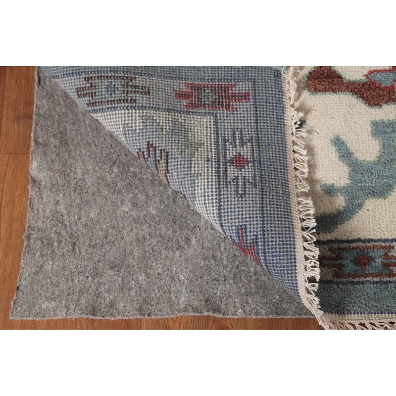 Blue Oushak Indian Area Rug Handmade Living Room Wool Carpet - 7'11"x 10'1"