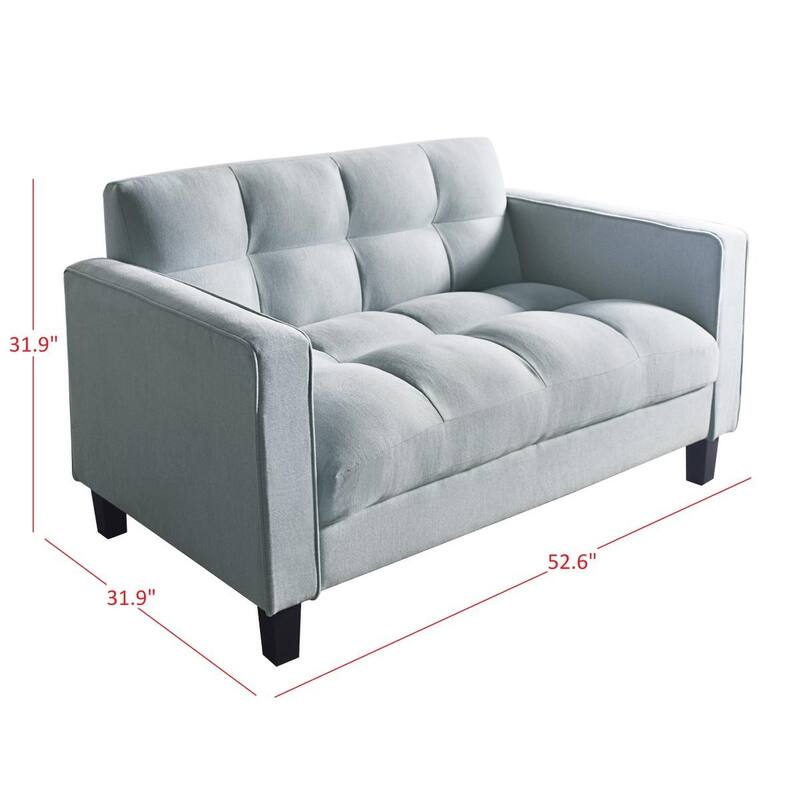 Vernal Upholstered Square Arm Loveseat / Sofa