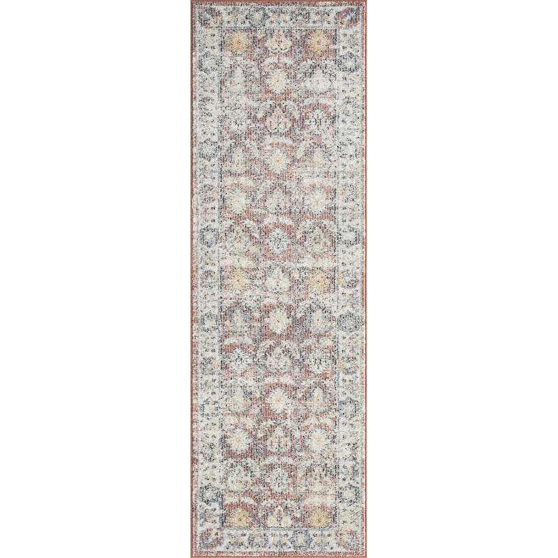 Addalyn Oriental Border Area Rug