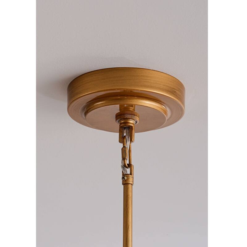 Clarisa Brushed Brass 6-light Glam Crystal Glass Prism Drum Chandelier - 24 inches in diameter x 5 inches H