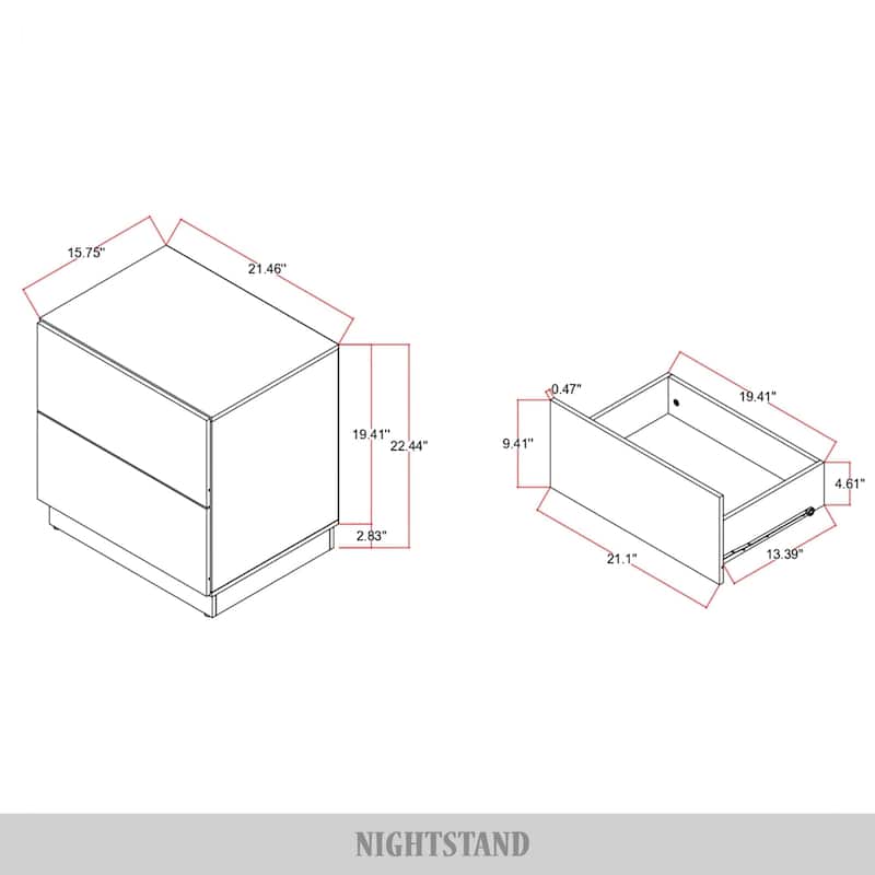 CraftPorch Contemporary Luxury 3-piece Bedroom Set