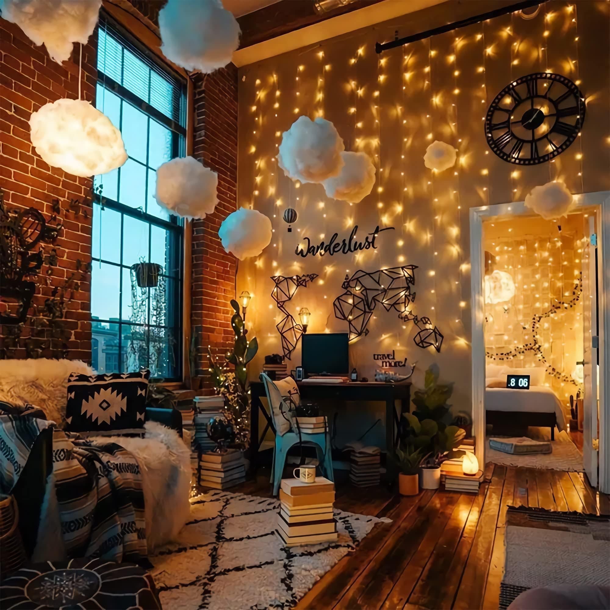 LED Curtain String Lights Twinkle Fairy Lights for Bedroom 3 Pack Bed Bath Beyond 38424961