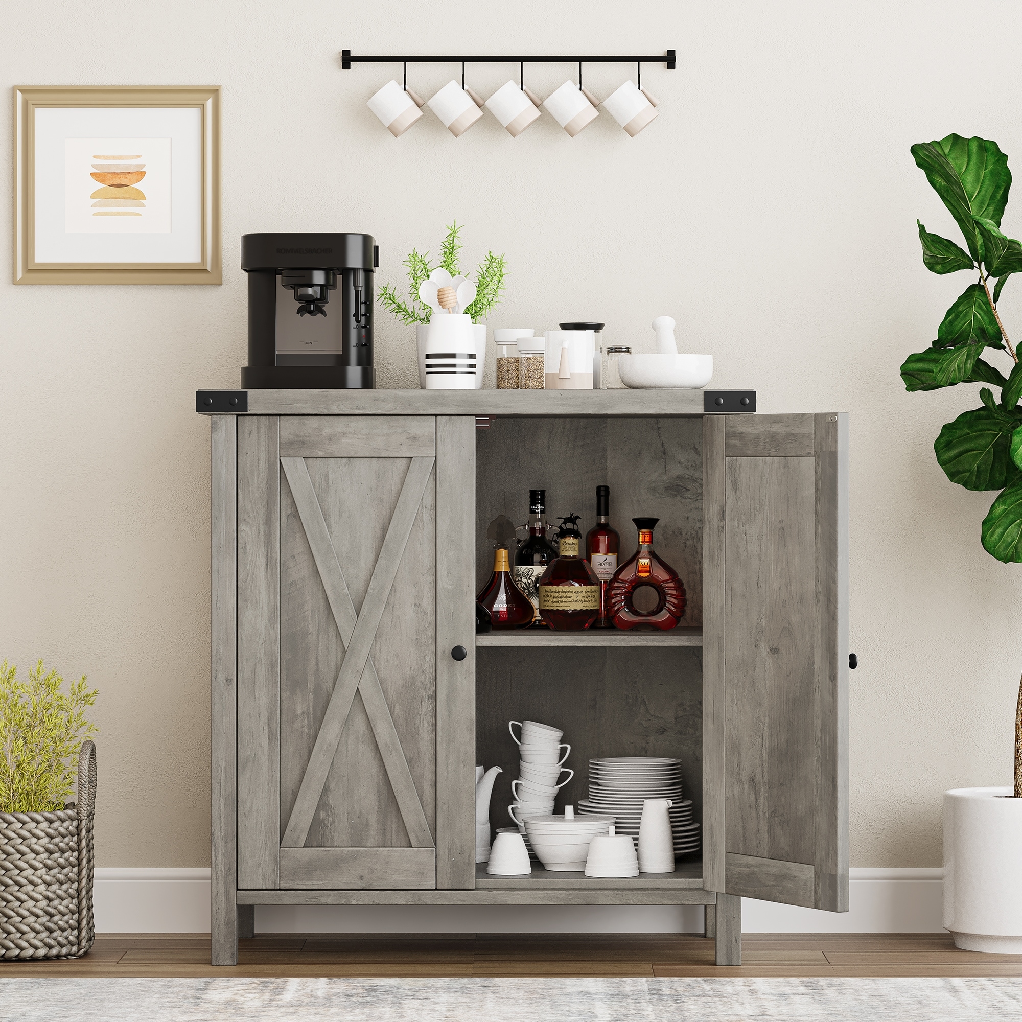 Farmhouse accent deals cabinet small