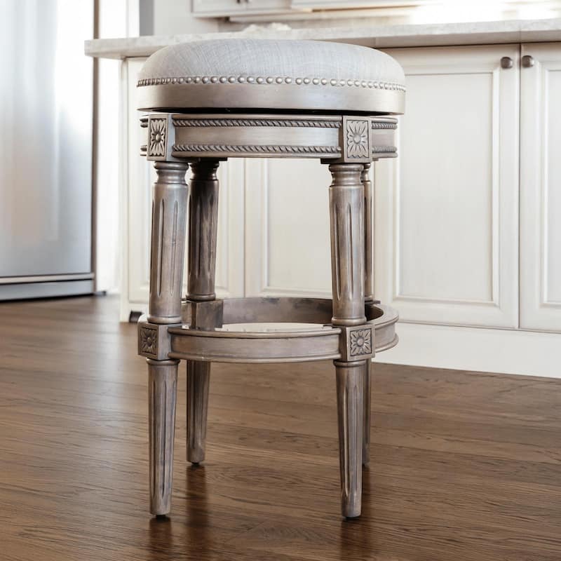 Maven Lane Pullman Backless Swivel Kitchen Stool - Reclaimed Oak - Bar Height