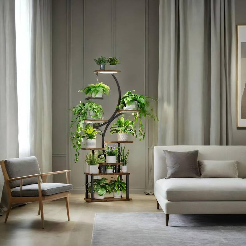 8 Tiered Plant Stand Indoor with Grow Lights