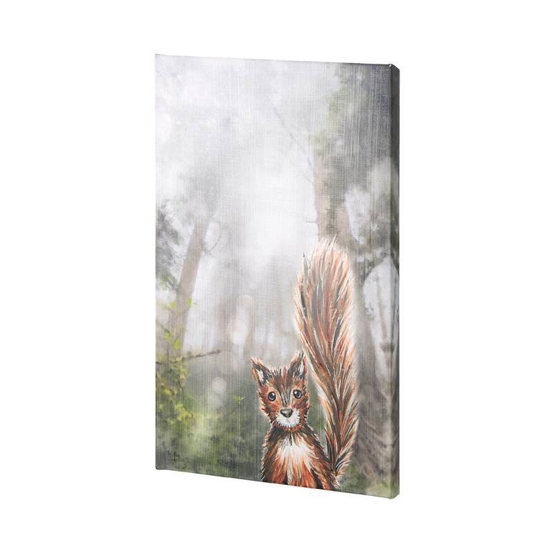 Forest Squirrel (30 x 45) Canvas Art Print