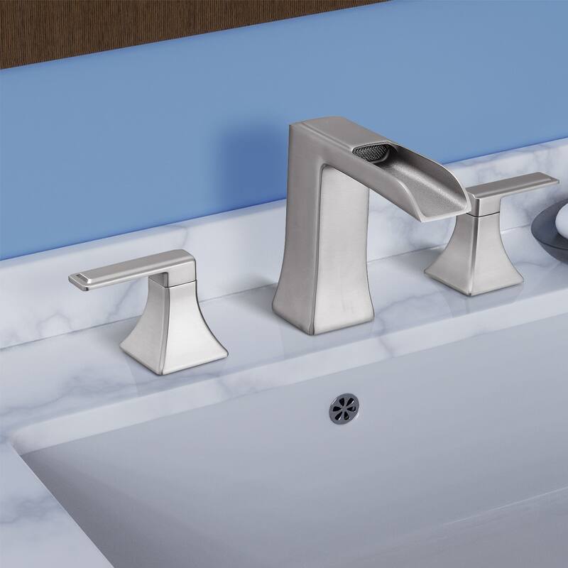 Topcraft Two Handle Waterfall Bathroom Faucet with Pop-Up Drainer