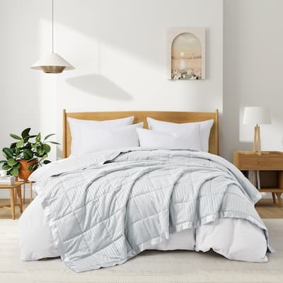 Hotel Quality Luxury Lightweight Jacquard Soft Bed Blanket with Satin Trim, Cozy and Warm