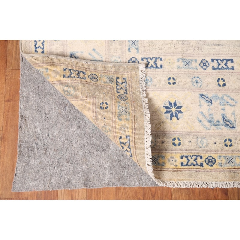 Geometric Kazak Living Room Area Rug Handmade Wool Carpet - 6'9" x 10'0"