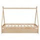preview thumbnail 17 of 25, Twin Size Creative Teepee Floor Bed w/ Trundle Bunk Bed Frame for Kids, Teens, Girls, Boys No Box Spring Needed, Easy Assembly
