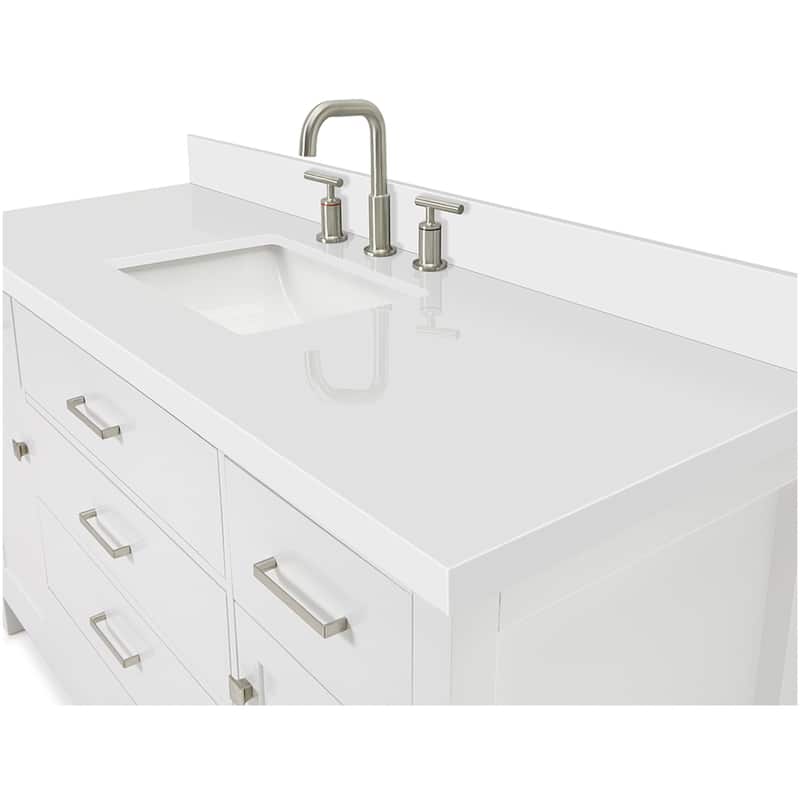 Ariel H061SWQRVO Bristol 61" Free Standing Single Rectangular Basin