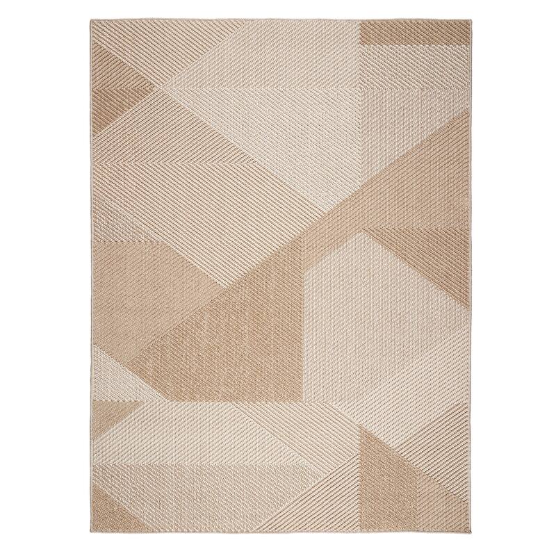 Terra by Obeetee Resort Abstract Rug - Natural/Criss Cross - 6'7" x 9'4"