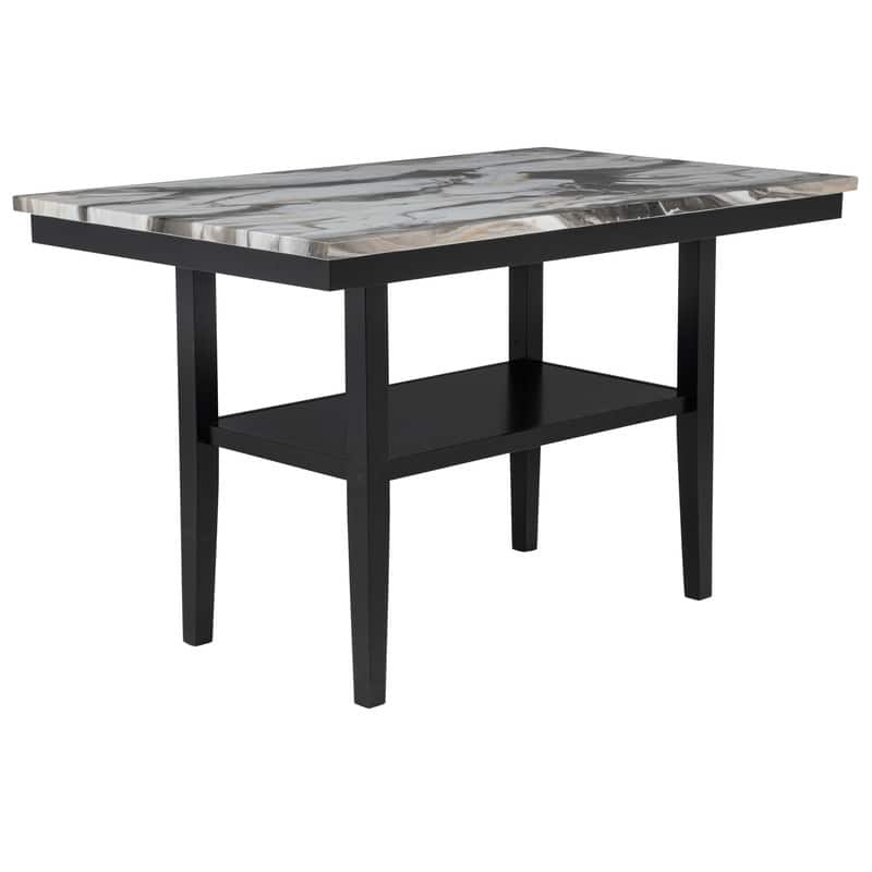 Best Master Furniture Hestor Charcoal Lava Rectangular Counter Height Table