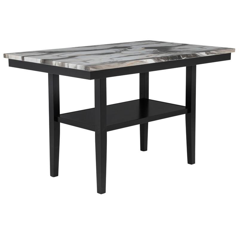 Best Master Furniture Hestor Charcoal Lava Rectangular Counter Height Table
