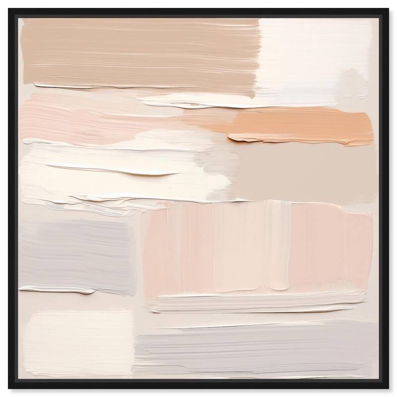 Roseate Cream Tones III Canvas by Art Remedy - Black - 12" x 12"