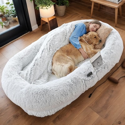 Human Dog Bed, Washable Dog Bed for People Doze Off, Napping Orthopedic Dog Bed,71''x45''x14'' Size Fits You and Pets