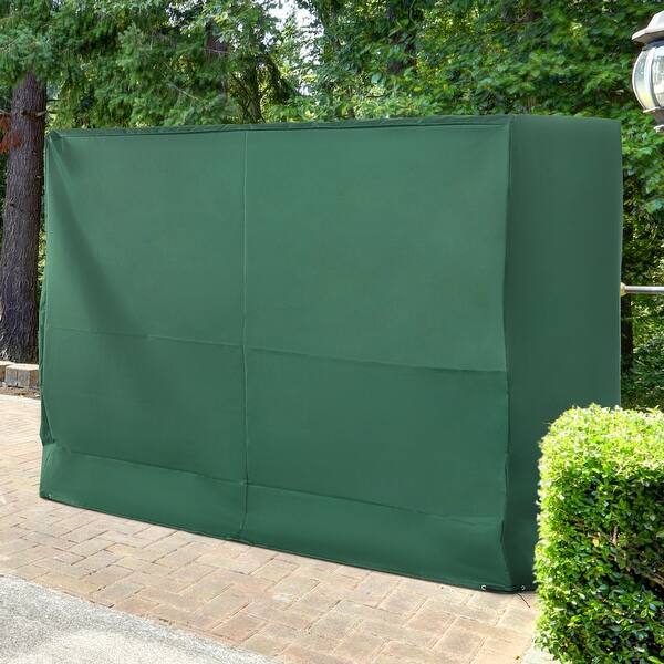 slide 2 of 9, Outsunny 600D Oxford 3-Seater Patio Swing Cover Outdoor Chair Cover Garden Furniture Cover Rain Protection Waterproof Anti-UV Dark Green