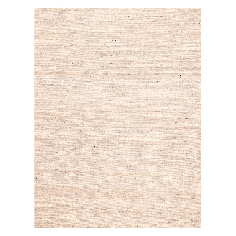 ECARPETGALLERY Braid weave Sienna Cream, Taupe Wool Kilim - 9'0 x 11'10