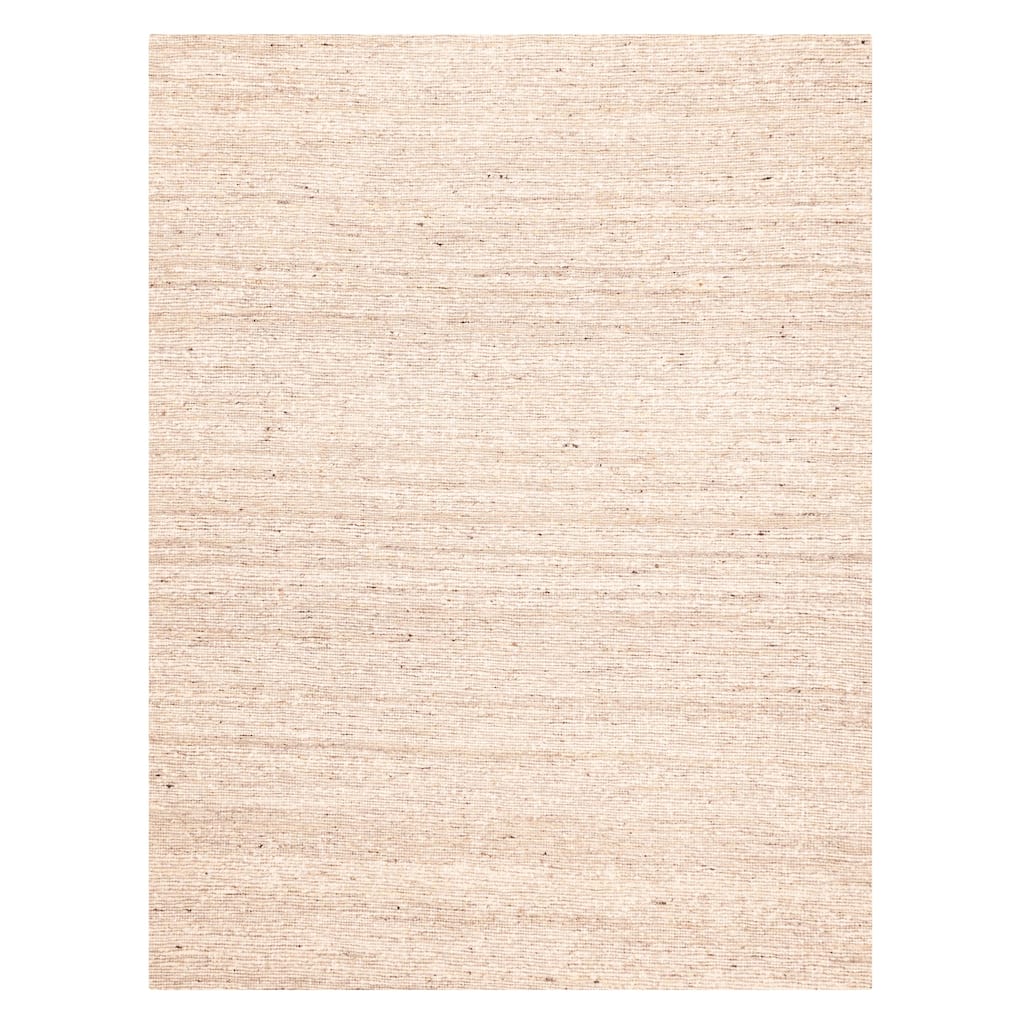 ECARPETGALLERY Braid weave Sienna Cream, Taupe Wool Kilim - 9'0 x 11'10