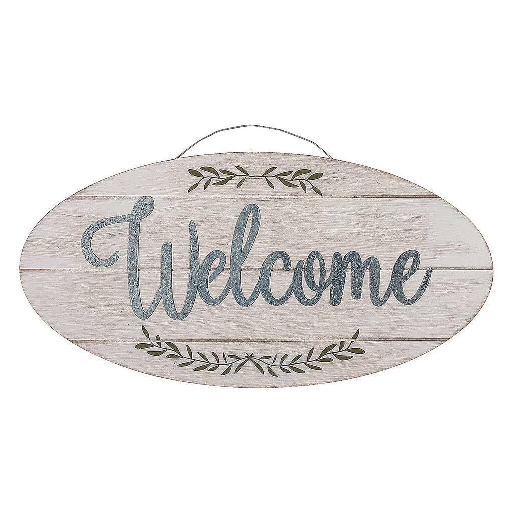 Welcome Sign, All Seasons, Home Decor, Home Accents, 1 Piece - 15 1/2" x 8 3/4"
