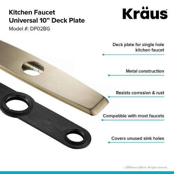 Shop Kraus Dp02 10 Inch Deck Plate For Kitchen Faucet Overstock 30322818