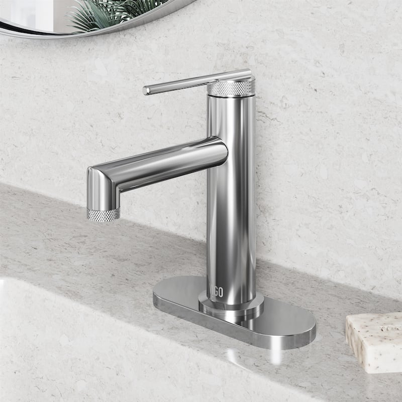VIGO Sterling 7" H Single Handle Single Hole Bathroom Faucet