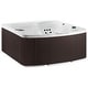 preview thumbnail 1 of 5, Lifesmart LS500 Plus 5-Person 23-Jet 110v Plug and Play Spa with Thermal Locking Cover Arctic White shell with Espresso siding