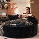 preview thumbnail 10 of 43, XIZZI Modern Round Plush Lounge Sofa with Cushions