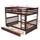 preview thumbnail 38 of 72, Wooden Bunk Bed Frame with Pull Out Storage Drawers, Headboard, Footboard, Ladder, Full-length Guardrail for Kids, Teens