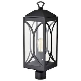 Oaklyn 1 Light Post Top Matte Black with Clear Glass