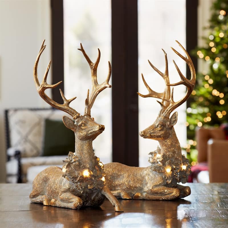 Deer w/LED Light (Set of 2)