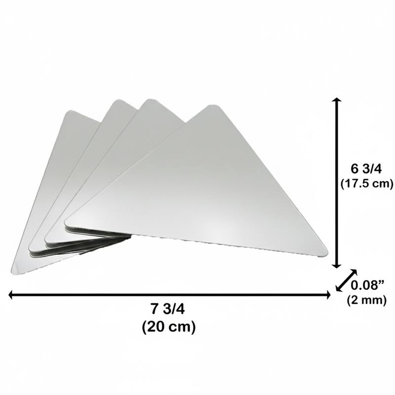 Small Decorative Wall Self Adhesive Shaped Mirrors - Set of 4