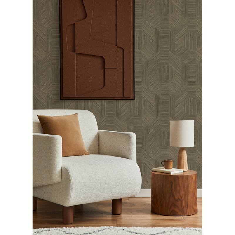 A-Street Prints Ladon Brown Metallic Texture Wallpaper